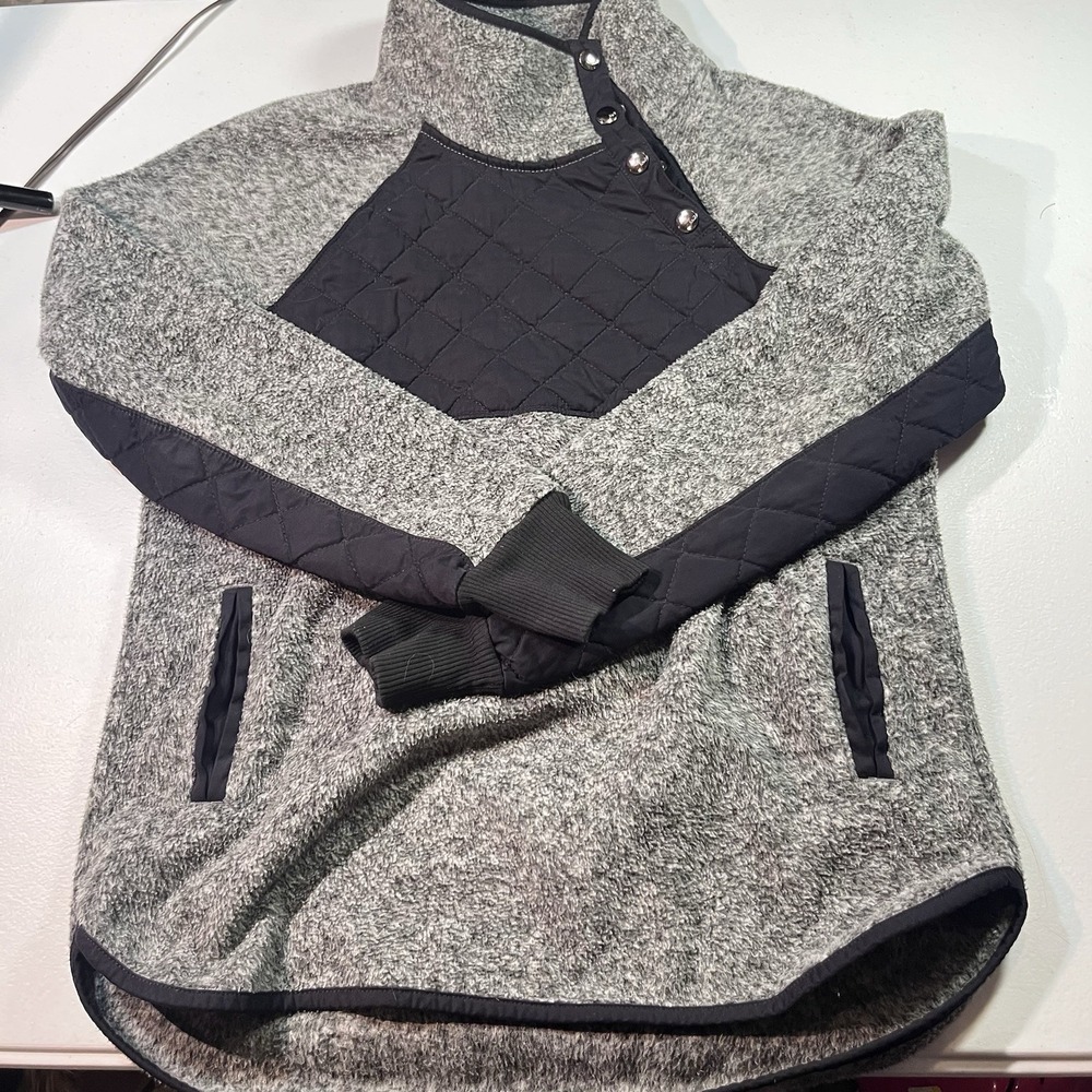 Abercrombie And‎ Fitch Men's 1/4 Snap Pullover Fleece Quilted Size Small EUC